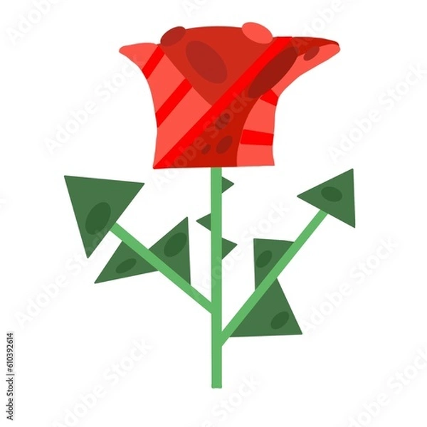 Obraz origami bird on a red background