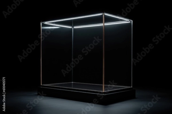 Obraz Empty glass exhibition box
