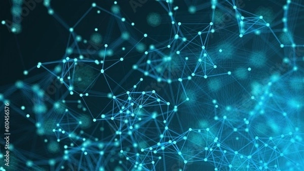 Fototapeta Abstract connection dots