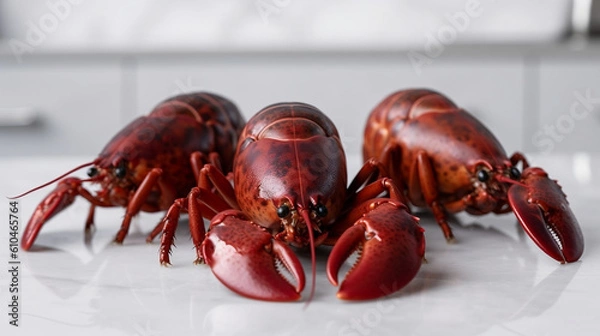 Fototapeta Lobster Seafood Sea Animal image created by Generative AI