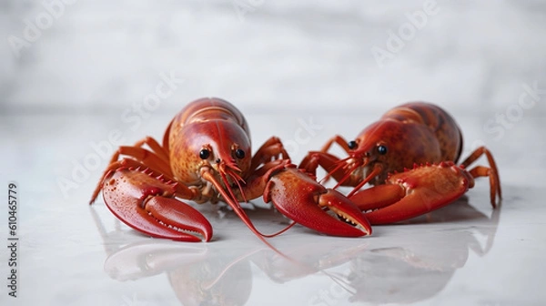 Fototapeta Lobster Seafood Sea Animal image created by Generative AI