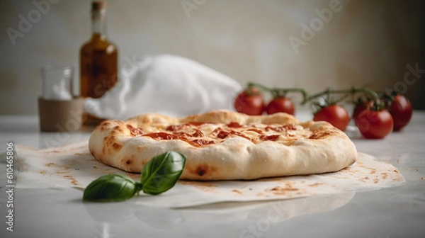 Fototapeta Italian Piza image created by Generative AI