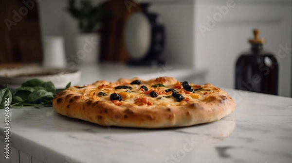 Fototapeta Italian Piza image created by Generative AI