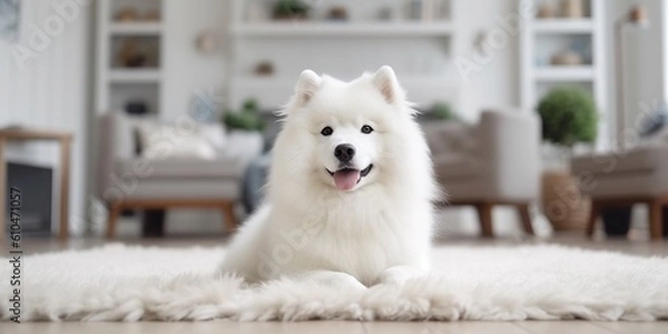 Fototapeta Portrait cute dog AI Generative