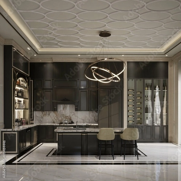 Obraz 3D Render Classic House Design