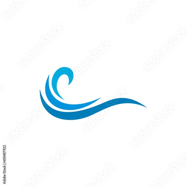 Fototapeta logo design, vector, icon, logo, design, modern, water, waves, abstract