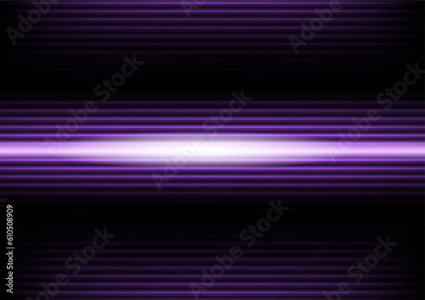 Obraz Laser purple beam on dark background