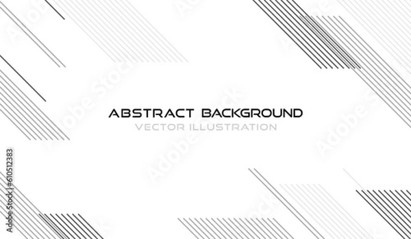 Obraz Abstract white line background vector illustration	