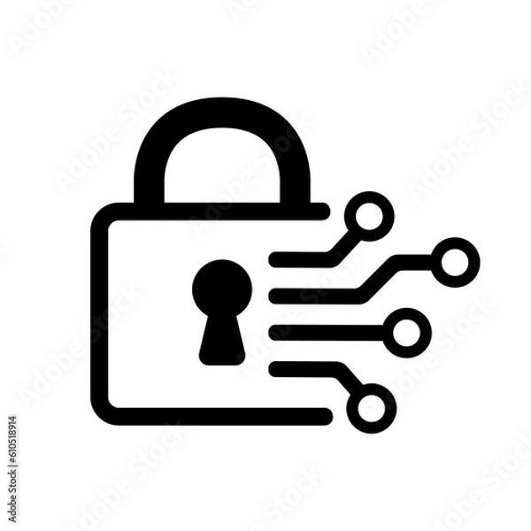 Obraz Digital key vector icon illustration