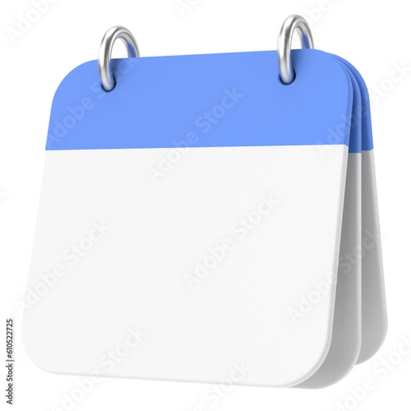 Fototapeta Empty calendar. 3D calendar. 3D illustration.