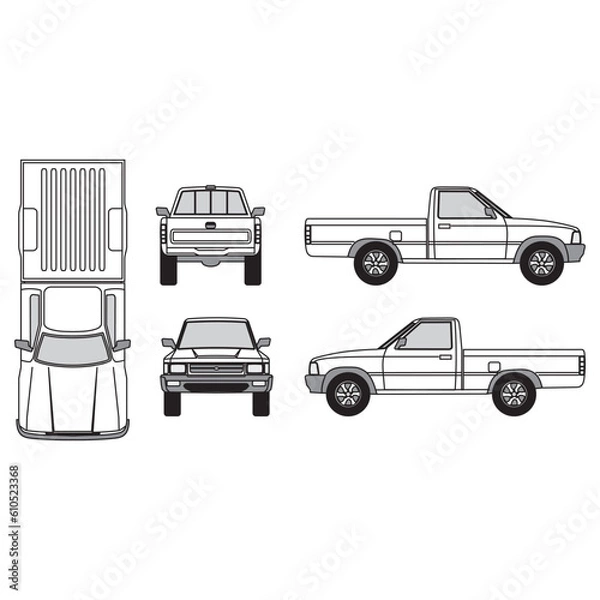 Obraz outline of cargo car part 54