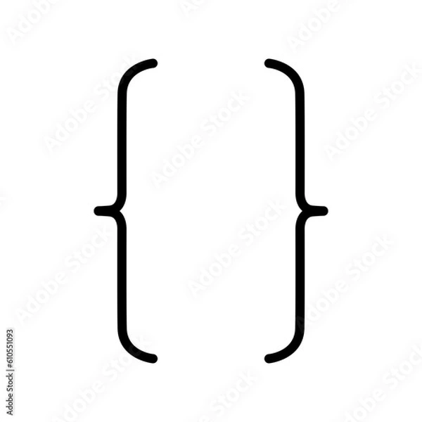 Obraz Curly bracket vector icon 