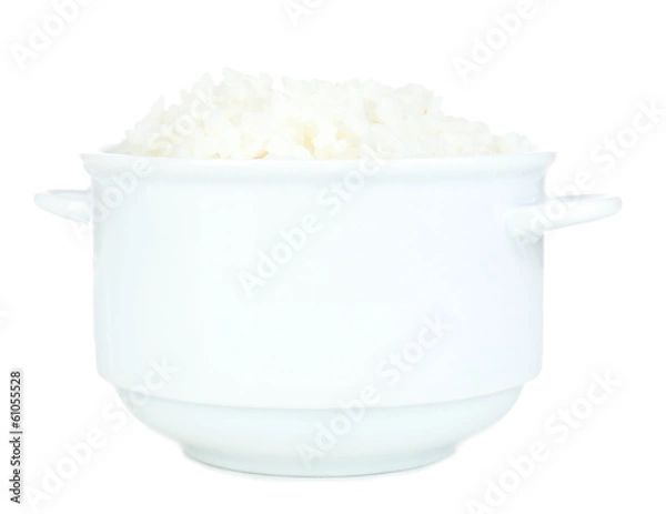 Obraz Cooked rice isolated on white