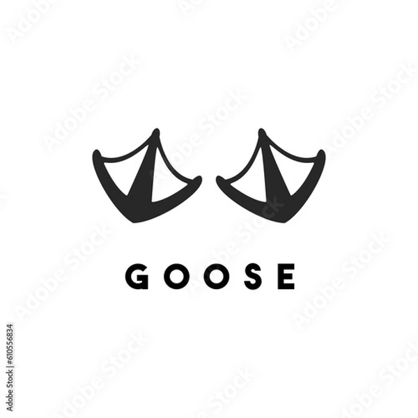 Fototapeta goose foot logo graphic design. The simple and clean design is very attractive