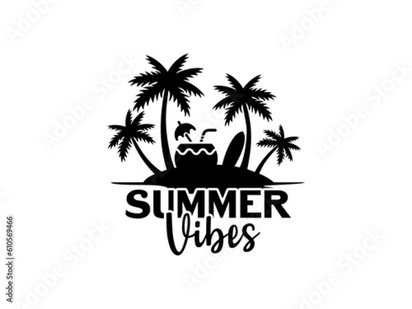 Fototapeta Summer And Beach SVG Design