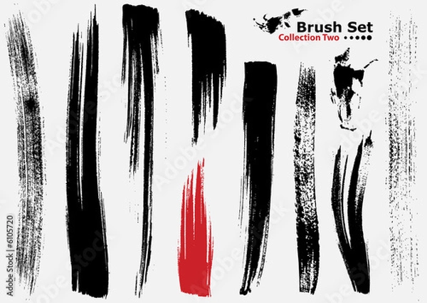 Fototapeta Collection of highly detailed brushes - 2