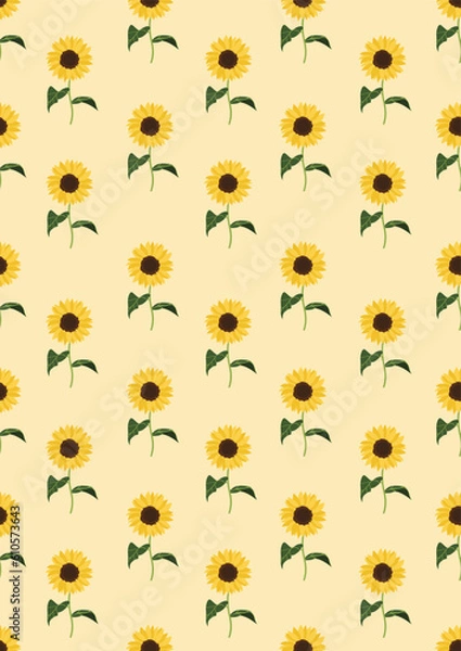 Obraz seamless pattern with sunflowers background.Eps 10 vector.