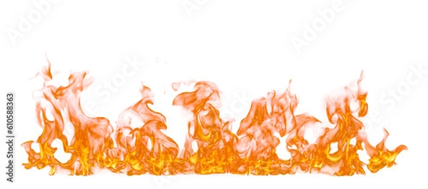 Obraz Fire flame on transparent background isolated png.