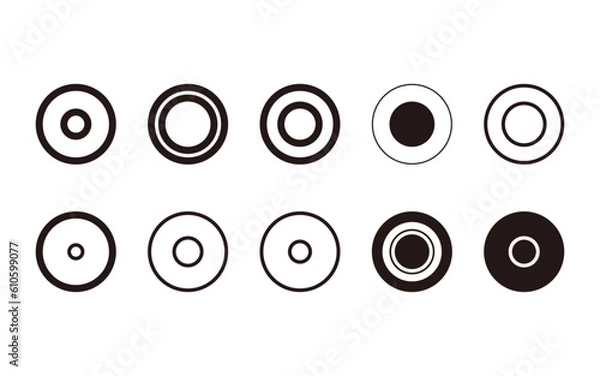 Fototapeta Icon set of overlapping circles