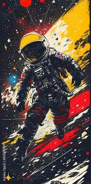 Fototapeta Astronaut in the universe, generative AI