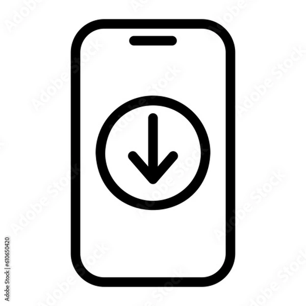 Obraz mobile app line icon