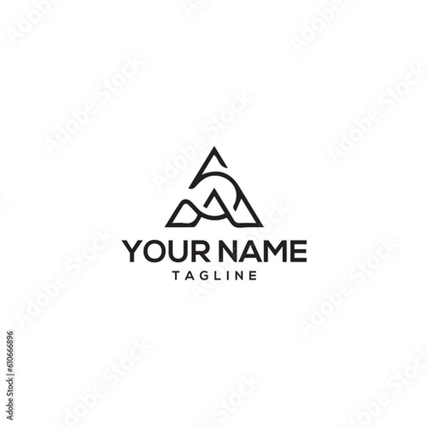 Fototapeta Simple neat and clean A letter based monogram logo design.