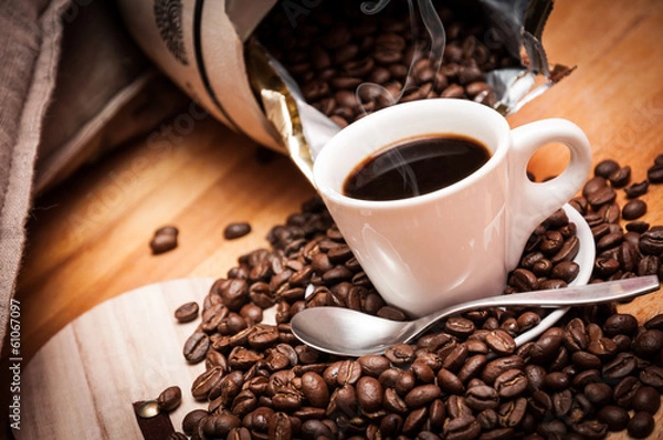 Obraz Caffè espresso caldo, fumante