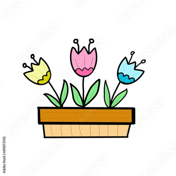 Obraz tulips in a basket