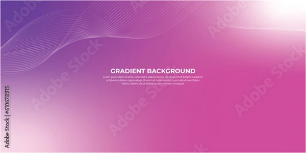 Fototapeta Smooth Gradient Background With Wavy Line