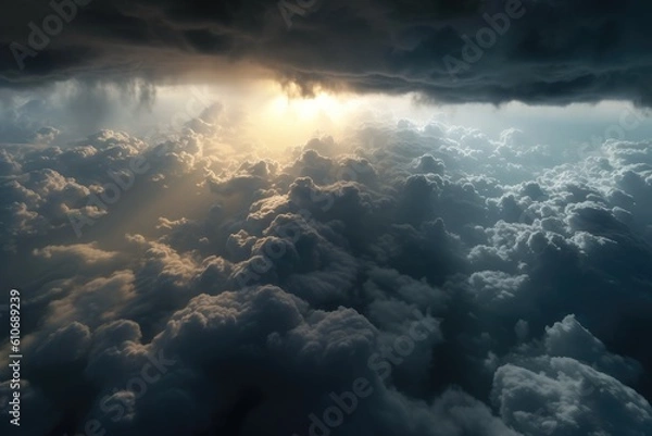 Fototapeta Cloudy sky generated by AI technology