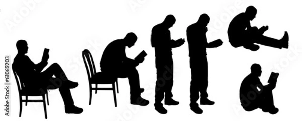 Obraz vector silhouette reading