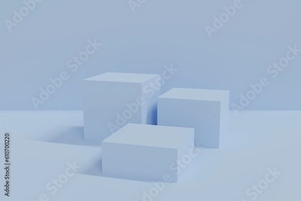 Fototapeta 3D rendering square podium for your product showcase