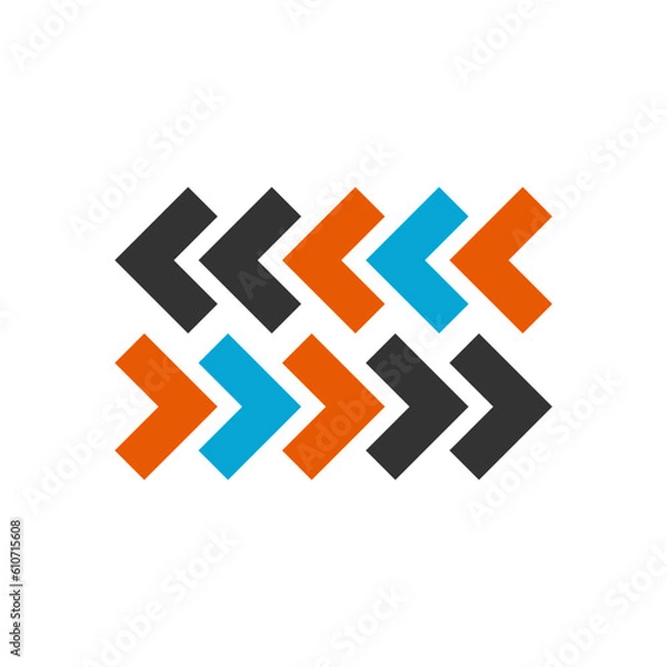 Fototapeta Design elements for apparel with futuristic, cyberpunk, streetwear, brutalism, geometric themes. 