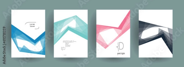 Obraz Abstract gradient vector background for business brochure cover design	