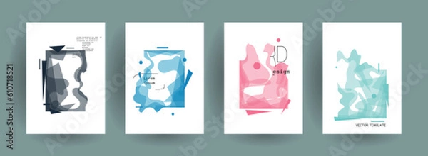 Obraz Abstract gradient vector background for business brochure cover design	