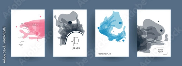 Obraz Abstract gradient vector background for business brochure cover design	