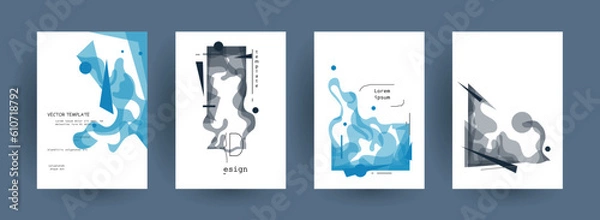 Obraz Abstract gradient vector background for business brochure cover design	