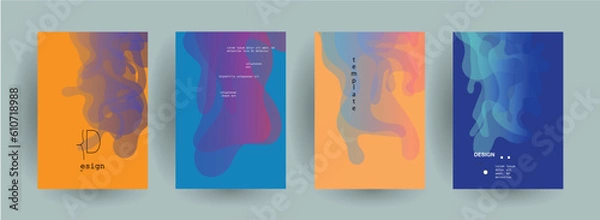 Obraz Abstract gradient vector background for business brochure cover design	