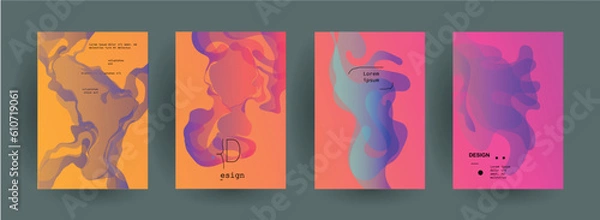 Obraz Abstract gradient vector background for business brochure cover design	