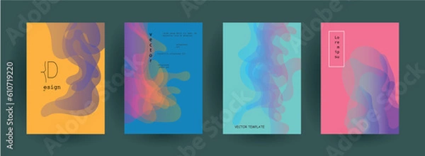 Obraz Abstract gradient vector background for business brochure cover design	