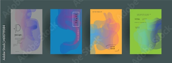 Obraz Abstract gradient vector background for business brochure cover design	