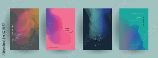 Obraz Abstract gradient vector background for business brochure cover design	
