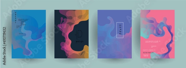 Obraz Abstract gradient vector background for business brochure cover design	