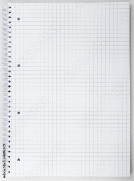 Obraz Blank open notebook with grid
