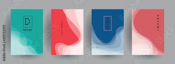 Obraz Abstract gradient vector background for business brochure cover design	