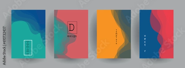 Obraz Abstract gradient vector background for business brochure cover design	