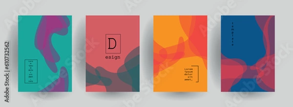 Obraz Abstract gradient vector background for business brochure cover design	