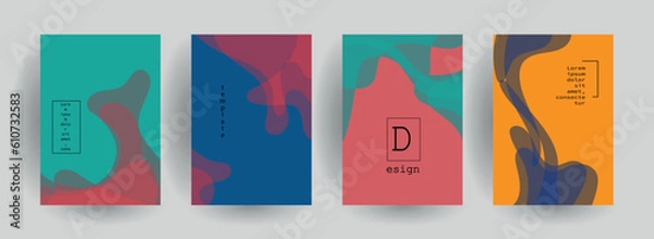 Obraz Abstract gradient vector background for business brochure cover design	