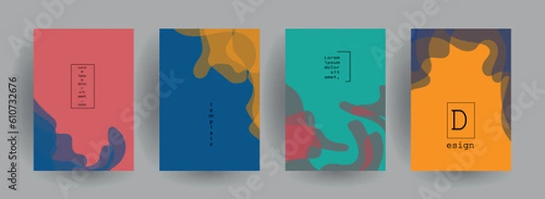 Obraz Abstract gradient vector background for business brochure cover design	