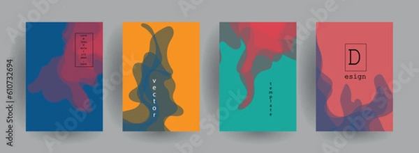 Obraz Abstract gradient vector background for business brochure cover design	